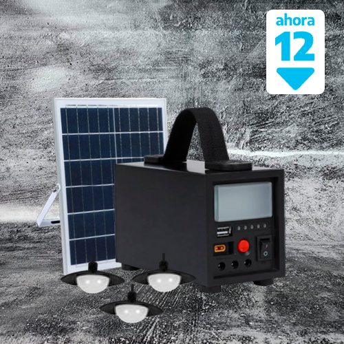 Kit Solar Bateria 50ah Inversor Panel Solar 50w Regulador